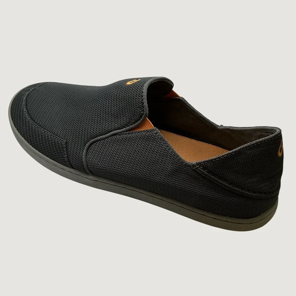 OluKai Nohea Mesh Mens Slip On Shoes Charcoal Dark Shadow 10188-4242 Size 13